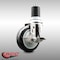 Service Caster 4 Inch 316SS Black Polyurethane Swivel 1-7/8 Inch Expanding Stem Caster Brake SCC-SS316EX20S414-PPUB-BLK-TLB-178 - alternate 3